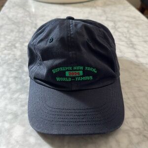 Supreme New York 2024 navy blue hat cap 6 panel